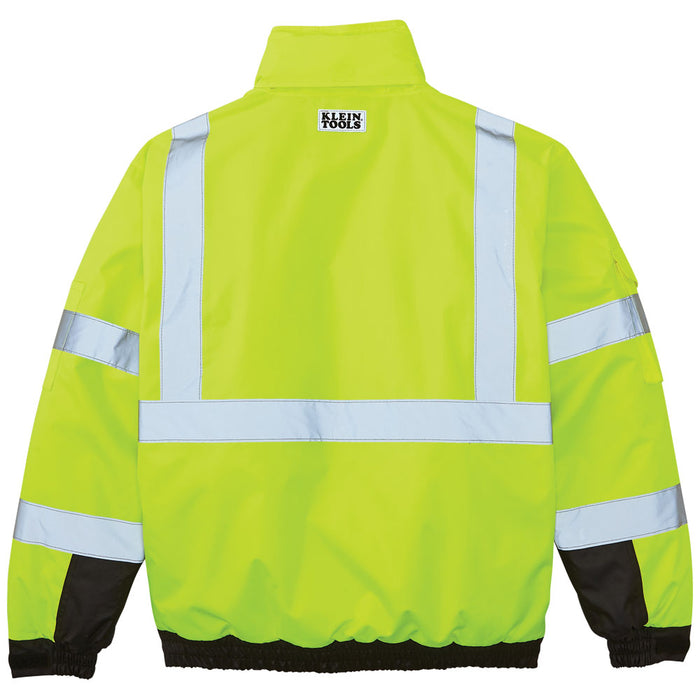 Klein Tools High-Visibility Winter Bomber Jacket, 3XL