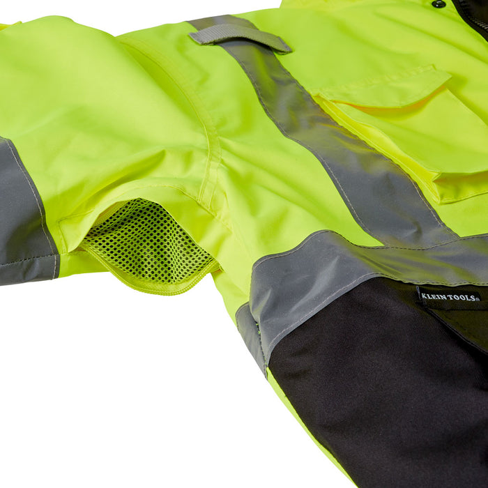 Klein Tools High-Visibility Winter Bomber Jacket, 3XL