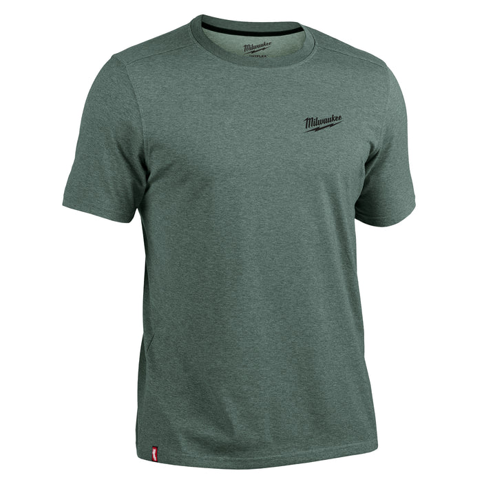 Milwaukee Hybrid Work Tee SS Dark Green S 603E-S