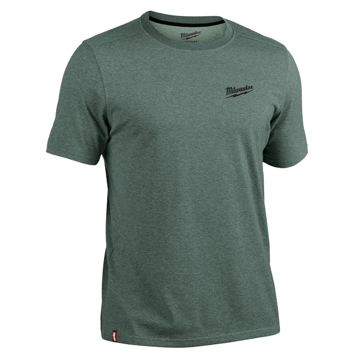 Milwaukee FREEFLEX Hybrid Work Tee - Short Sleeve - Slate Green - 2XL 603E-2X