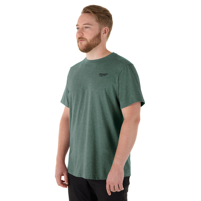 Milwaukee Hybrid Work Tee SS Dark Green S 603E-S
