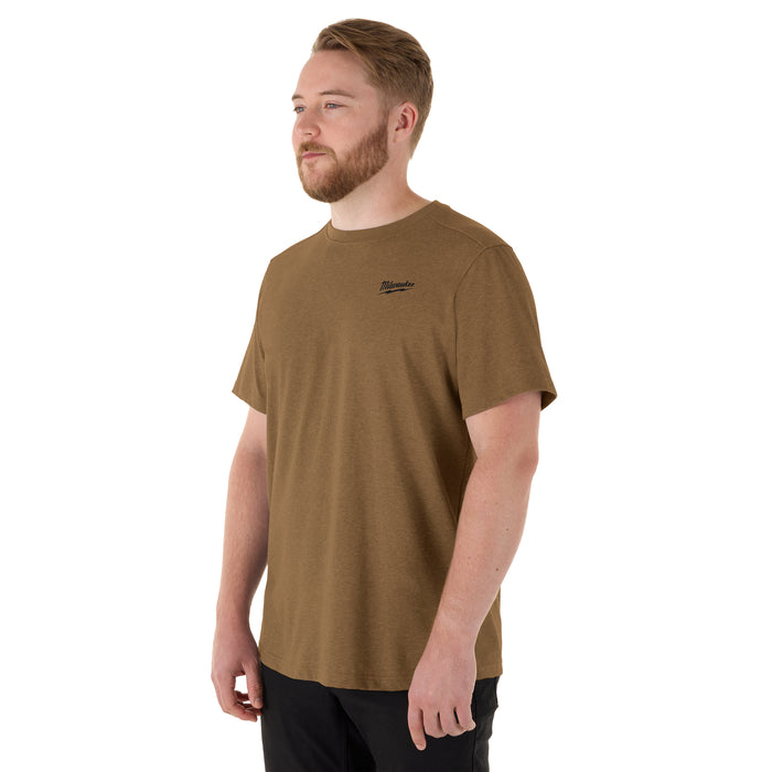 Milwaukee Hybrid Work Tee - SS Brown XL 603N-XL