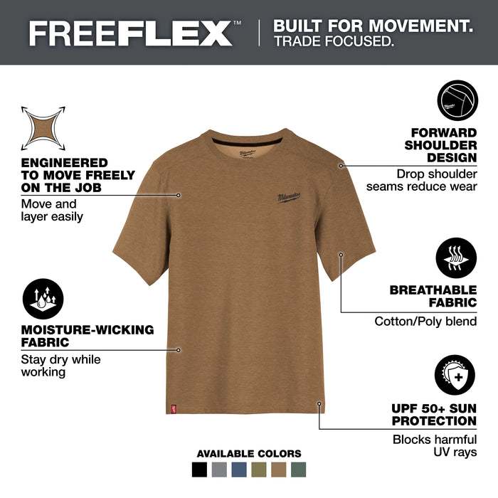 Milwaukee Hybrid Work Tee - SS Brown S 603N-S