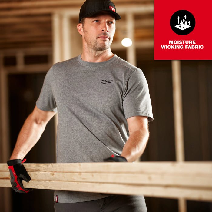 Milwaukee Hybrid Work Tee SS Dark Green S 603E-S