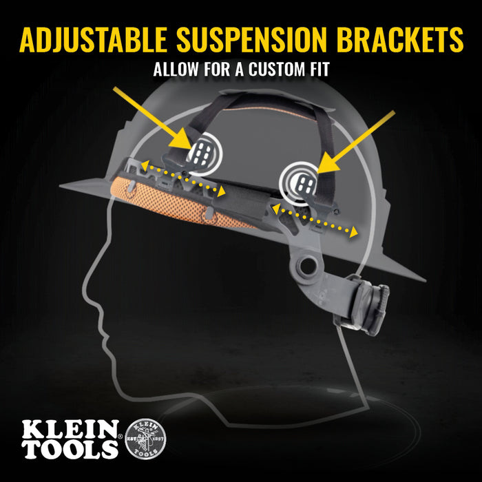 Klein Tools Safety Helmet, Vented-Class C, White