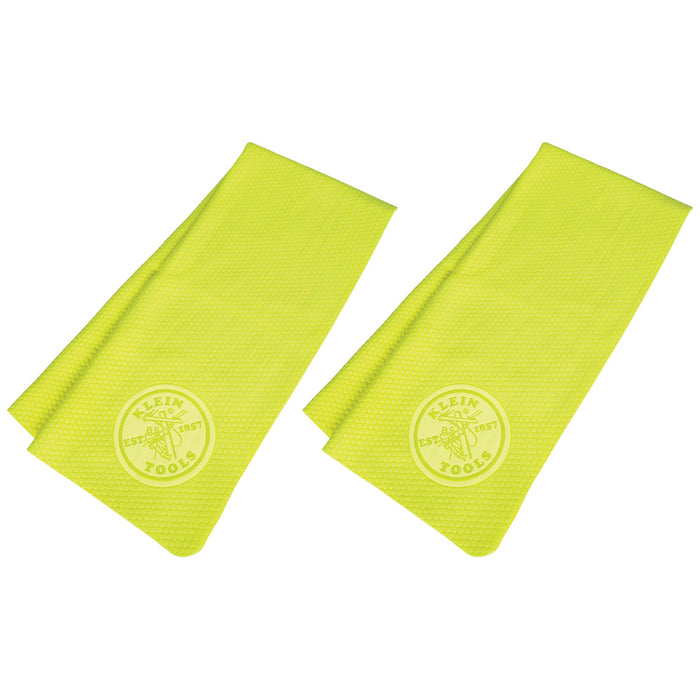 Klein Tools Cooling PVA Towel, High-Visibility Yellow, 2-Pack