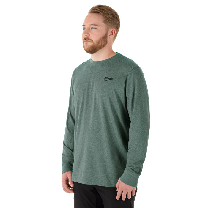 Milwaukee Hybrid Tee LS Dark Green 3X 604E-3X