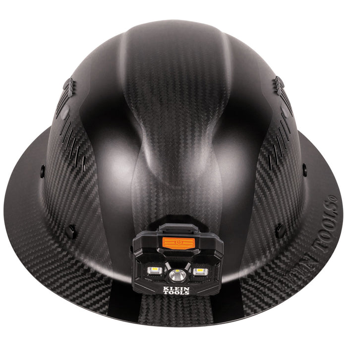KLEIN TOOLS Titan Class C Full Brim Carbon Fiber Hard Hat w/ Headlamp