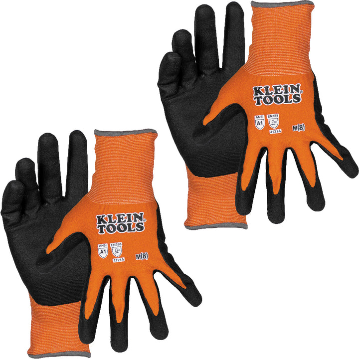 KLEIN TOOLS Touchscreen Cut Level A1 Knit Dipped Gloves (2 PAIR)