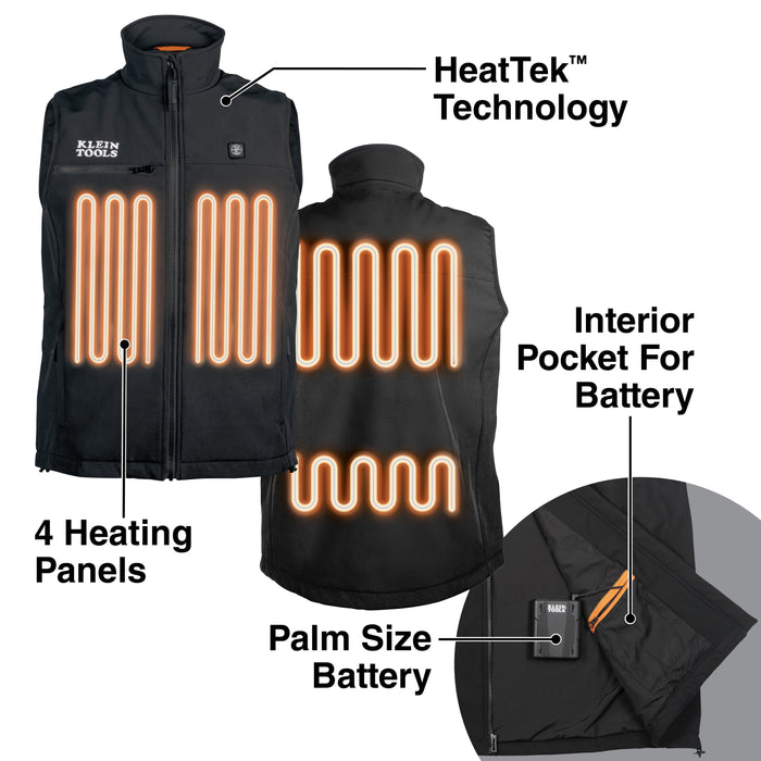 Klein Tools Heated Base Layer Vest, Extra-Large