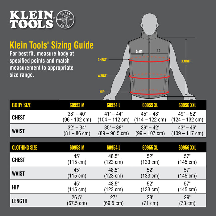 Klein Tools Heated Base Layer Vest, 2X-Large