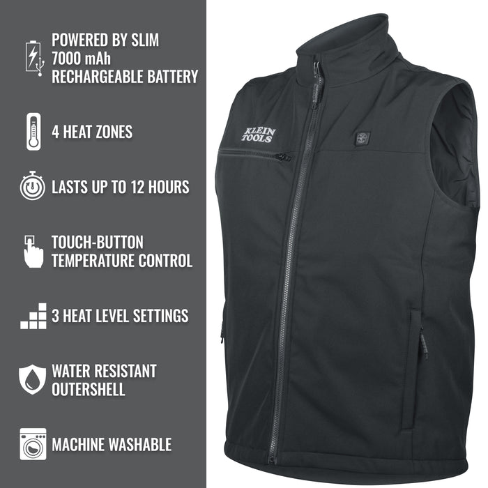 Klein Tools Heated Base Layer Vest, 2X-Large