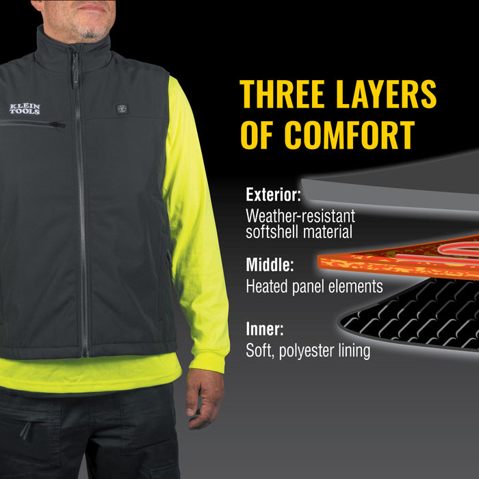 Klein Tools Heated Base Layer Vest, Extra-Large