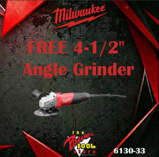 Milwaukee 1-1/8" SDS Plus Rotary Hammer 5268-21 + FREE 4-1/2" Small Angle Grinder 6130-33