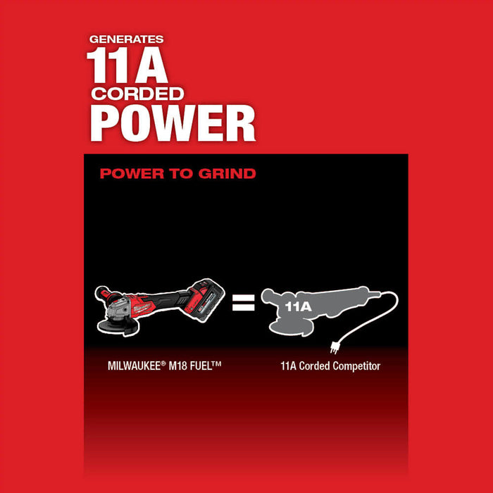 MILWAUKEE M18 FUEL 4-1/2" / 5" Braking Grinder w/ ONE-KEY & Slide Lock-On Switch (Tool Only)
