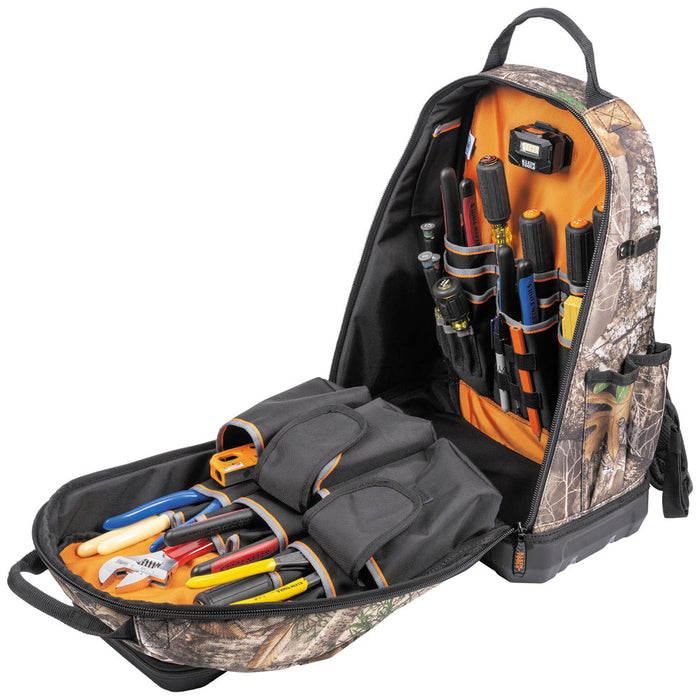 KLEIN TOOLS TRADESMAN PRO™ Camo XL Tool Bag Backpack w/ 40 Pockets