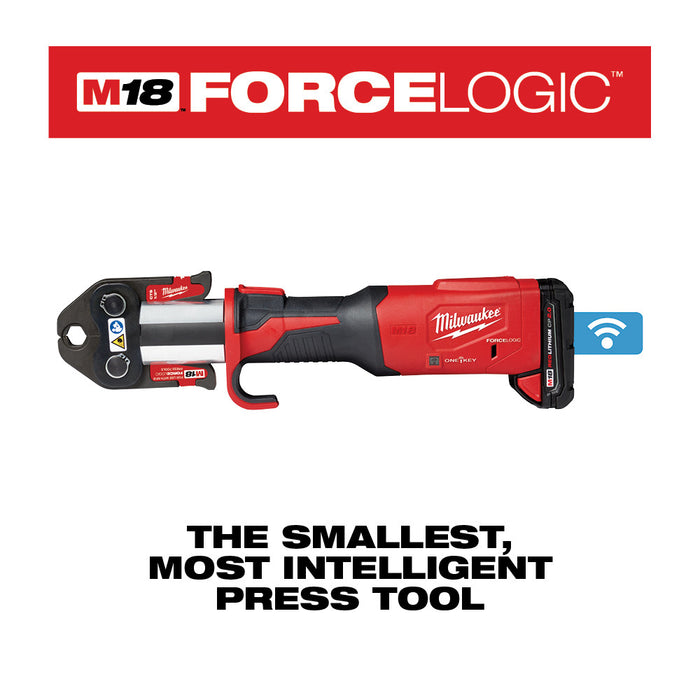 MILWAUKEE M18™ FORCE LOGIC™ Press Tool Kit w/ ONE-KEY™ w/ 1/2" - 2" CTS Jaws