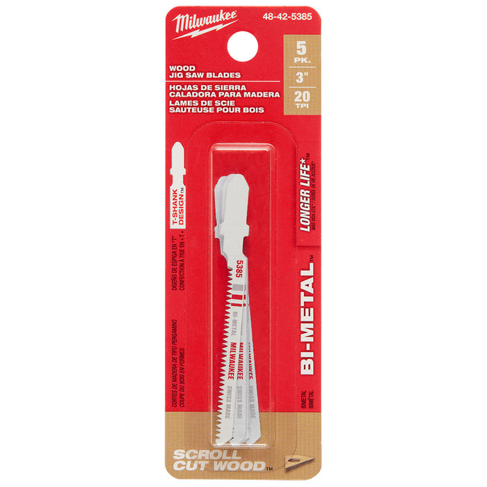 Milwaukee Tools 3 In. 20 TPI Bi-Metal Jigsaw Bld 48-42-5385