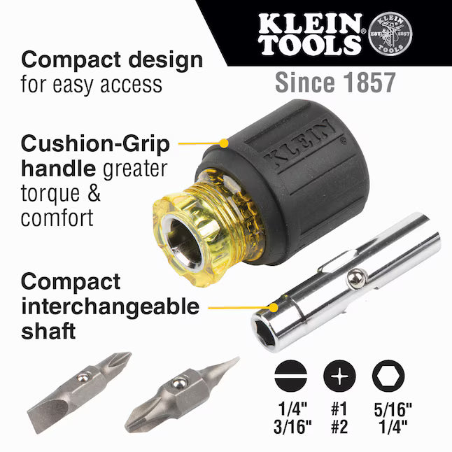 Klein Tools Multi-Bit Screwdriver and Nut Driver Set, 3-Piece