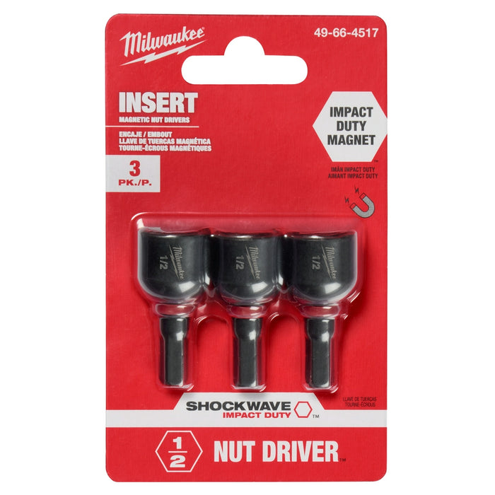MILWAUKEE SHOCKWAVE IMPACT DUTY™ Insert Magnetic Nut Drivers (3 PACK)
