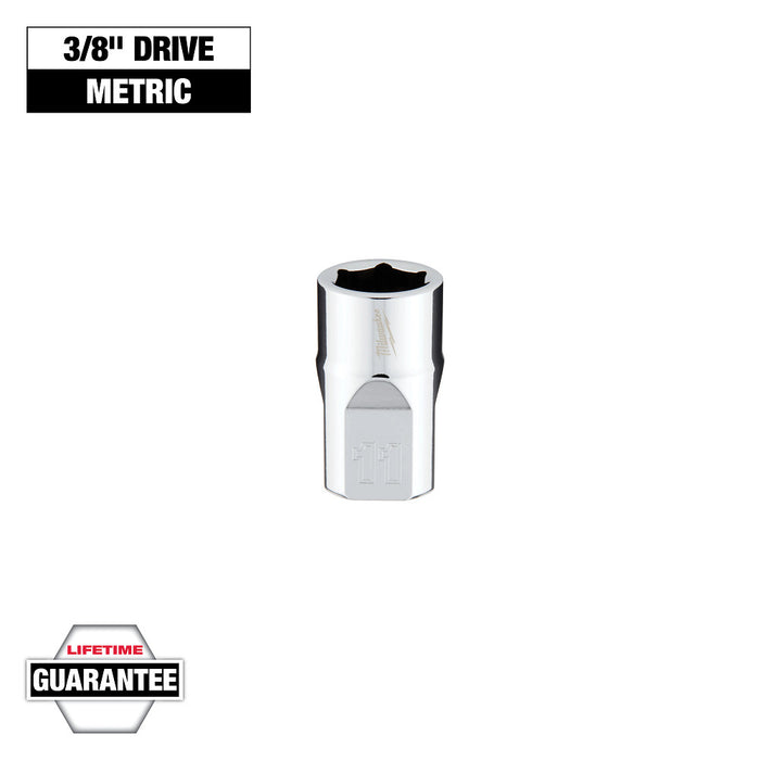 Dado métrico de 6 puntas y 11 mm con accionamiento de 3/8"