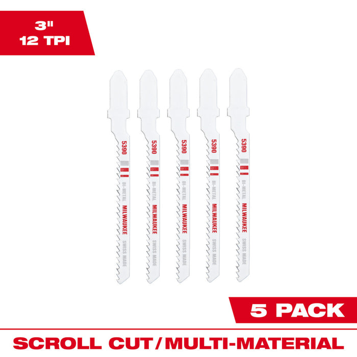 Milwaukee Tools 3 In. 12 TPI Bi-Metal Jigsaw Bld 48-42-5390