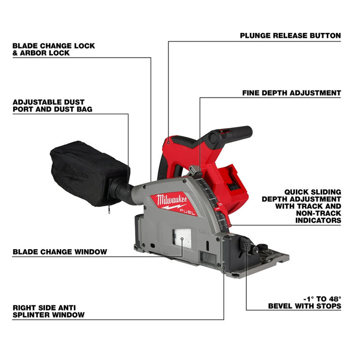 Sierra de cadena de inmersión MILWAUKEE M18 FUEL™ de 6-1/2” (solo herramienta)