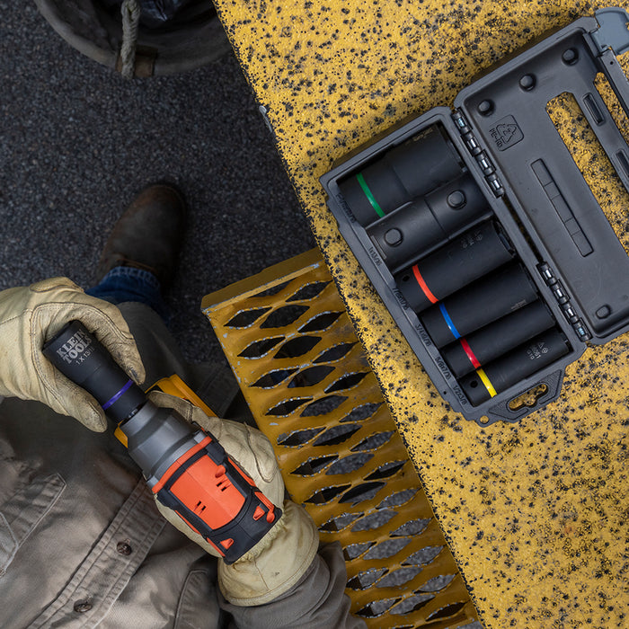 KLEIN TOOLS 6 PC. 6-Point 2-IN-1 Impact Socket Set