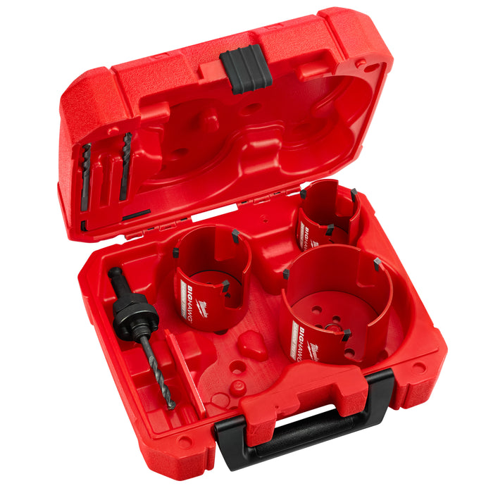 MILWAUKEE 7 PIEZAS. BIG HAWG™ con kit de sierra perforadora con dientes de carburo