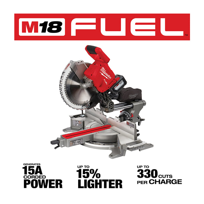 MILWAUKEE M18 FUEL™ 12" Dual Bevel Sliding Compound Miter Saw Kit