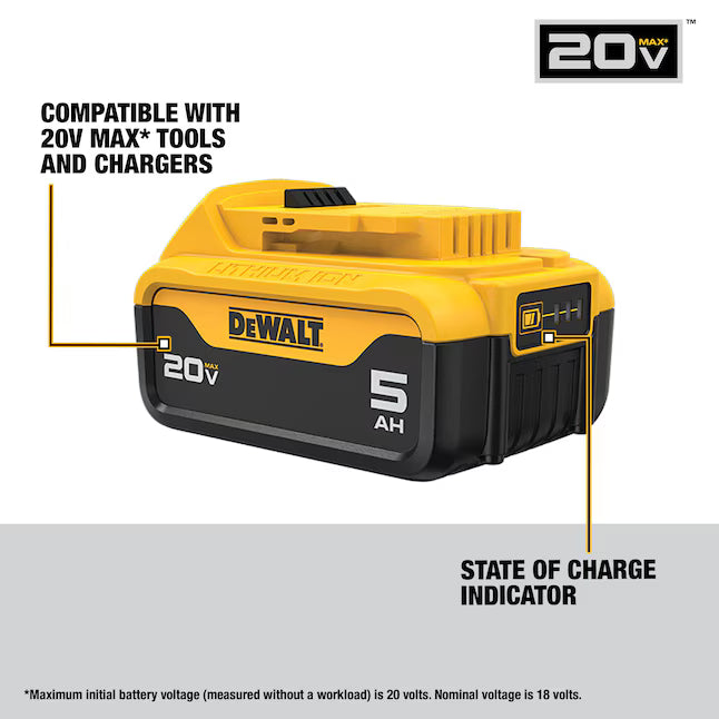 DEWALT 20V MAX XR Brushless 5-Tool Combo Kit with 5Ah Batteries | DCK530P2