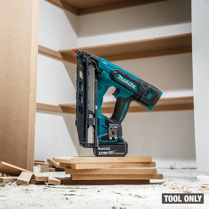 Makita XNB08Z 18V LXT® Lithium-Ion Brushless Cordless 2-1/2” Angled Finish Nailer, 15 Ga., Tool Only