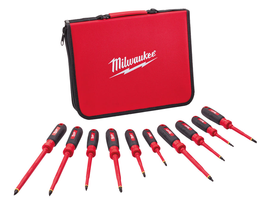 MILWAUKEE 10 PC. 1000V Insulated Screwdriver Set w/ EVA Foam Case