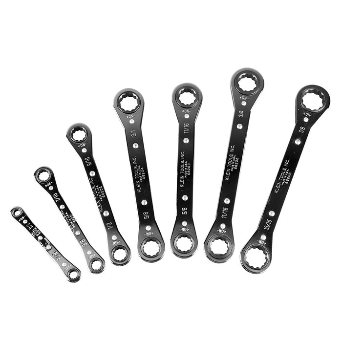 KLEIN TOOLS 7 PC. Ratcheting Box Wrench Set