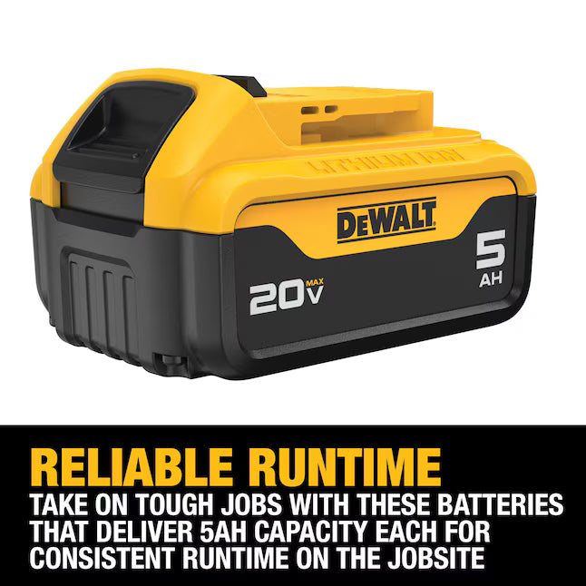 DEWALT 20V MAX XR Brushless 5-Tool Combo Kit with 5Ah Batteries | DCK530P2