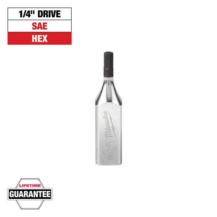 MILWAUKEE Dados con punta hexagonal con accionamiento de 1/4" - SAE