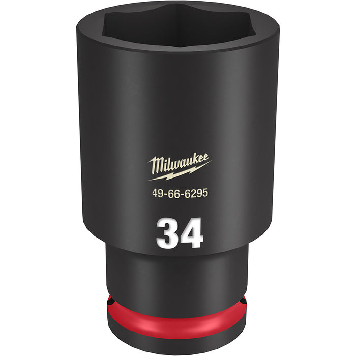 MILWAUKEE SHOCKWAVE Impact Duty 1/2" Drive 34MM Profundidad 6 puntos Dado