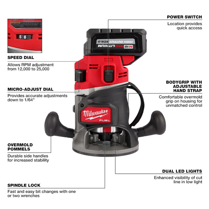 MILWAUKEE M18 FUEL 1/2" Router Kit
