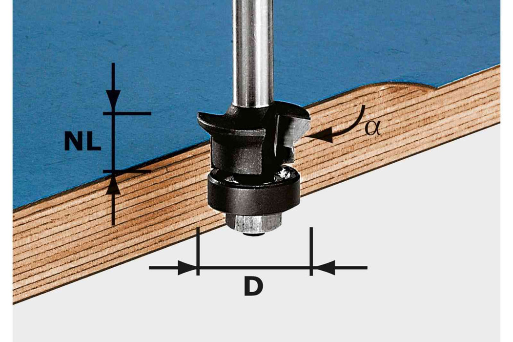 FESTOOL Broca para biselar bordes HW S8 D24/0° +45°