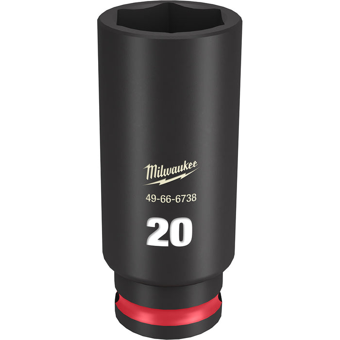 MILWAUKEE SHOCKWAVE Impact Duty 3/8" Drive 20MM Deep 6 Point Socket
