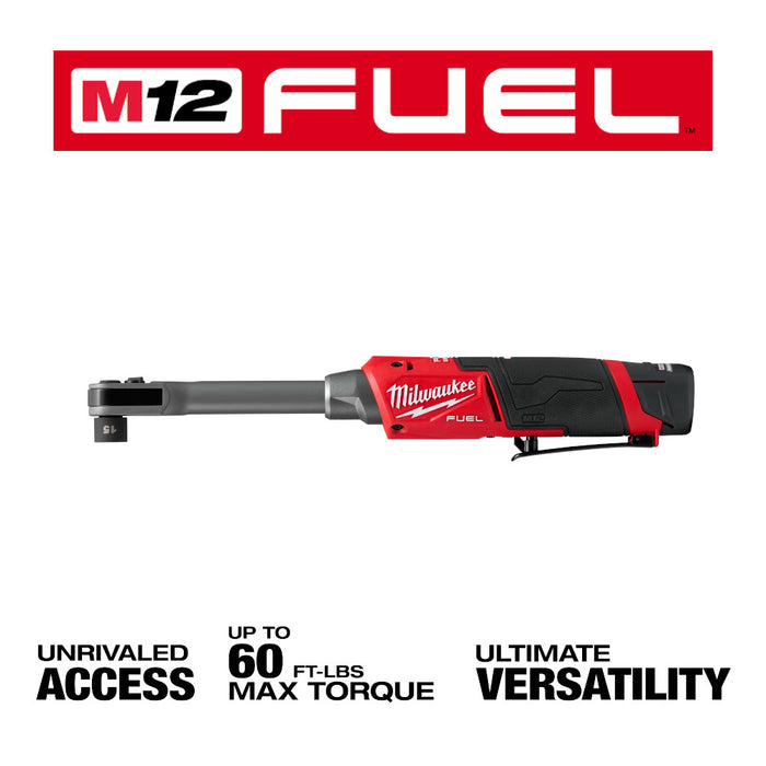 MILWAUKEE M12 FUEL™ INSIDER™ Kit de trinquete de caja de alcance extendido