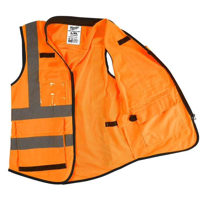 Chaleco de seguridad de rendimiento de alta visibilidad MILWAUKEE Clase 2 (ANSI)