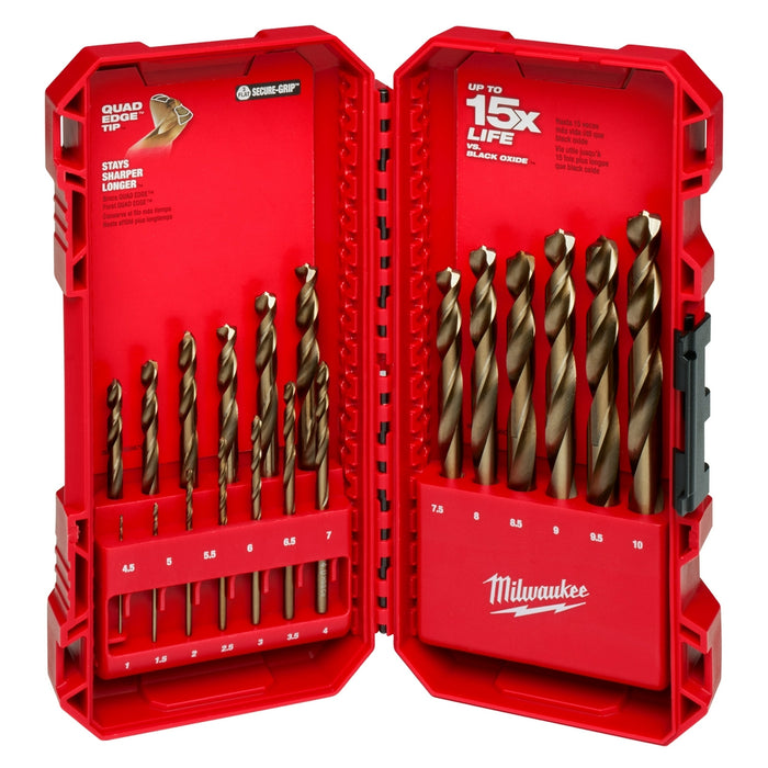 MILWAUKEE 19 PC. RED HELIX™ Cobalt Metric Drill Bit Set