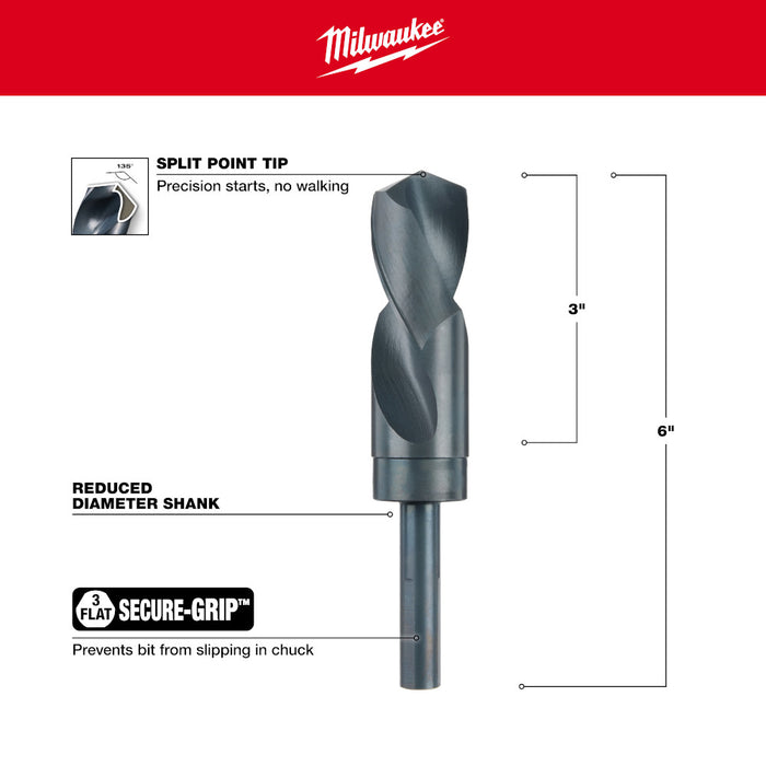 Milwaukee Tools 1-3/16" S&D Black Oxide Bit 48-89-2757