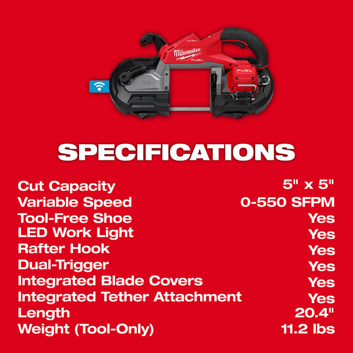 MILWAUKEE M18 FUEL Deep Cut Dual Trigger Band Saw (Tool Only)