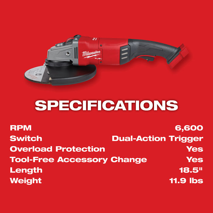 MILWAUKEE M18 FUEL 7" / 9" Large Angle Grinder (Tool Only)