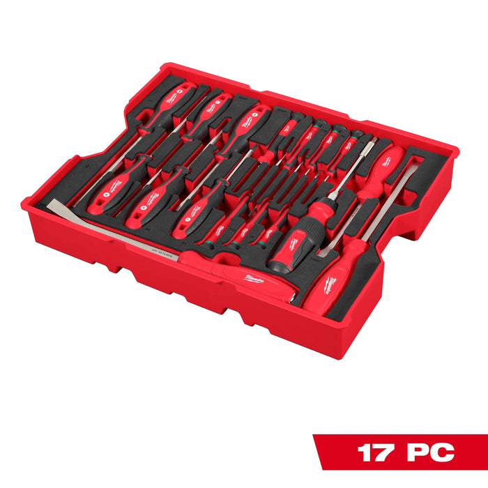 17pc Screwdriver & Pry Bar Set