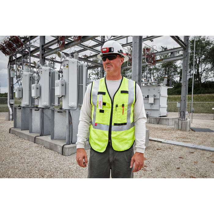 MILWAUKEE AR/FR Cat. 1 Chaleco de seguridad amarillo de alta visibilidad clase 3