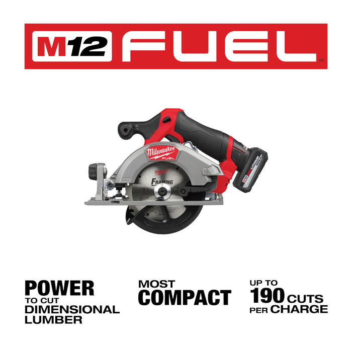Kit de sierra circular MILWAUKEE M12 FUEL™ de 5-3/8”
