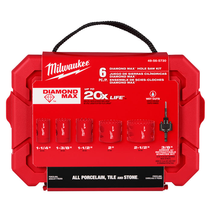 MILWAUKEE 6 PC. DIAMOND MAX™ Hole Saw Set